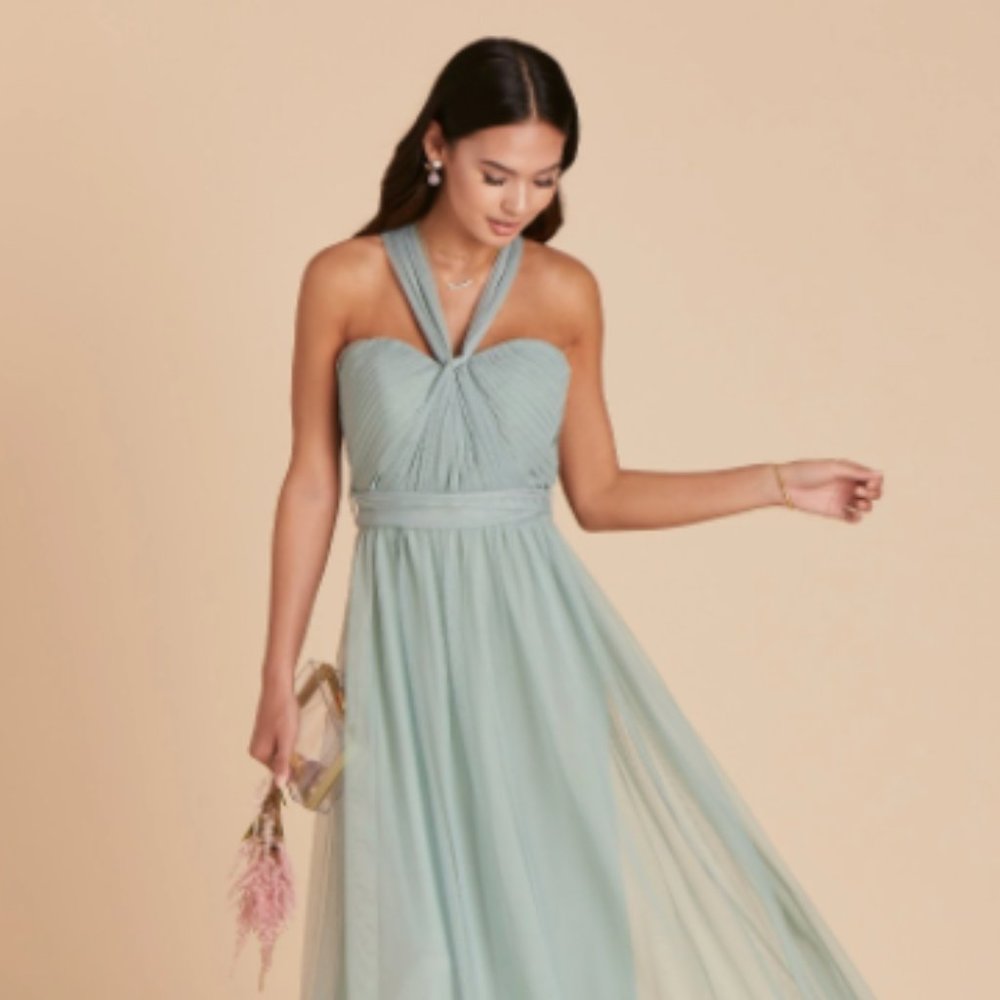 Christina Convertible Dress in Sage Green by Birdy Grey